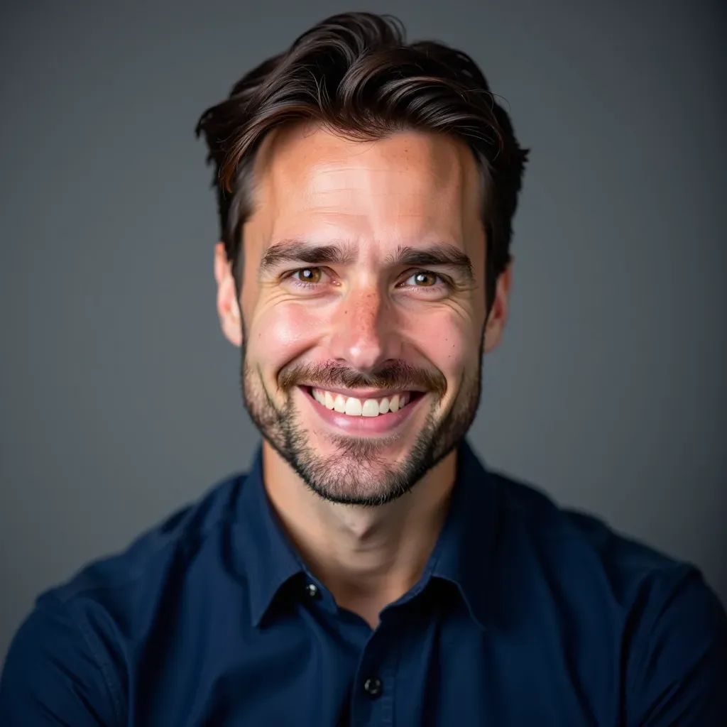Martin Kovács, Senior Product Specialist at blunovaprojects s.r.o., portrait photograph in professional office setting